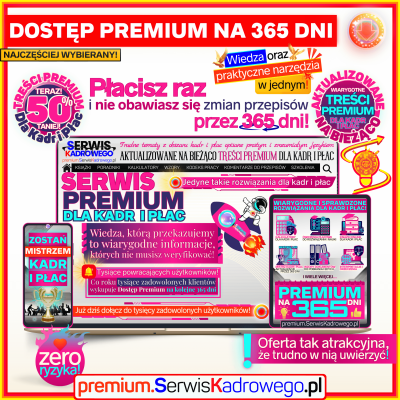 Dostęp Premium na 365 dni do serwisu Premium.SerwisKadrowego.pl