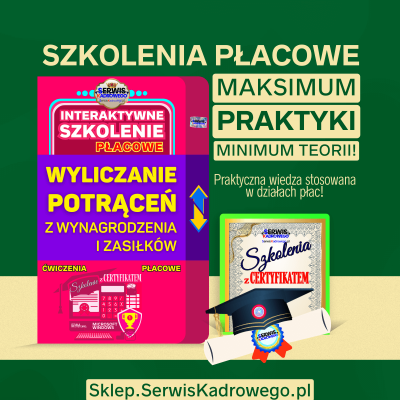 Szkolenie "Wyliczanie potrąceń z wynagrodzenia i zasiłków"